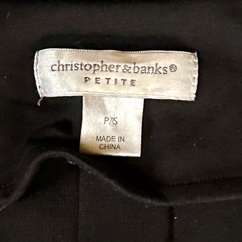 Christopher & Banks Black Zip Dress Jacket PS - Picture 8 of 15